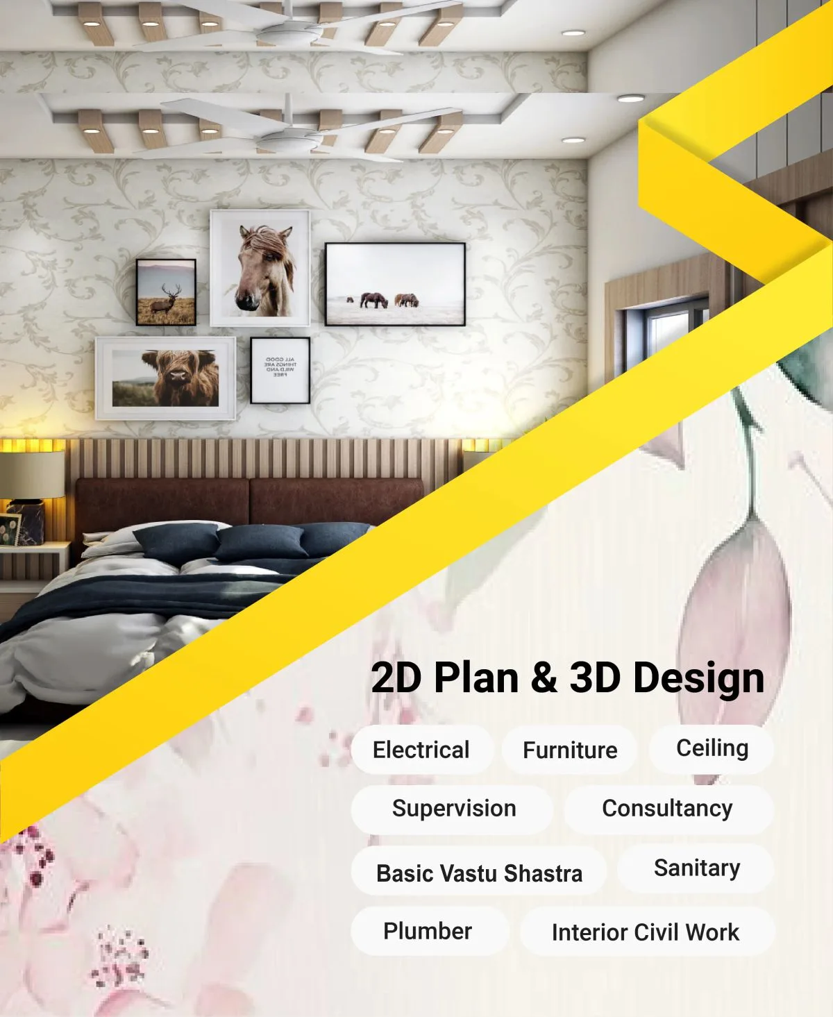 2D & 3D design by interior designer in ranchi